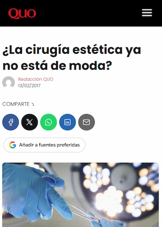 Logo de la revista Quo — medio que ha mencionado al Dr. Gustavo Sordo