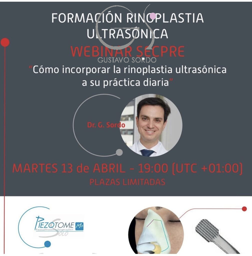 SECPRE-Webinar zum Thema Ultraschall-Nasenkorrektur, präsentiert von Dr. Gustavo Sordo