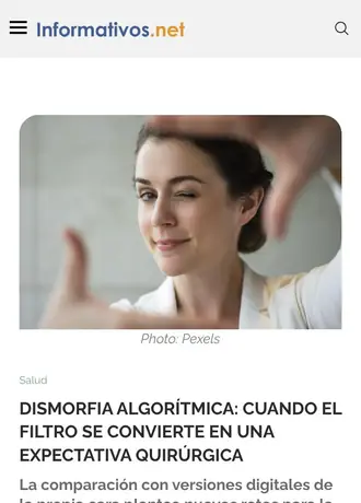 Informativos.Net: «Dismorfia algorítmica: cuando el filtro se convierte en una expectativa quirúrgica», con el Dr. Gustavo Sordo